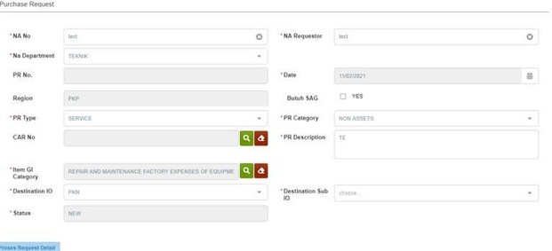 Purchasing Module - Purchase Request